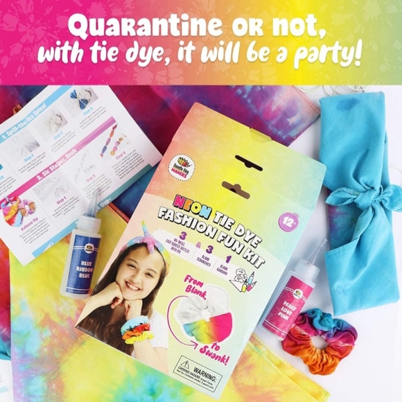 Neon Tie Dye Scrunchie kit - Picture 4 of 4